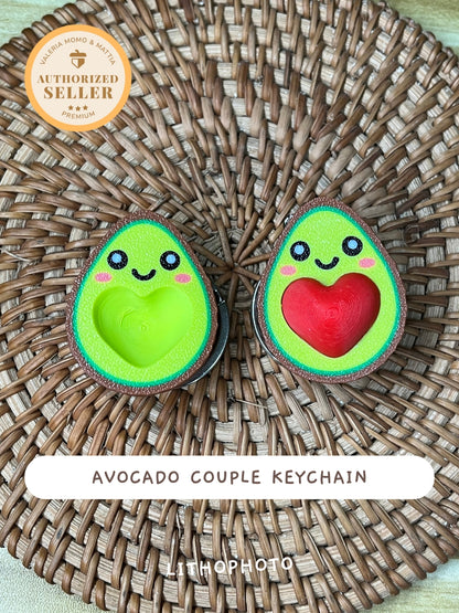 Avocado Couple Keychain Vibrant Color Strong Magnet Durable Keychain