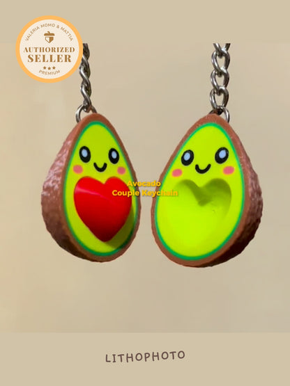Avocado Couple Keychain Vibrant Color Strong Magnet Durable Keychain