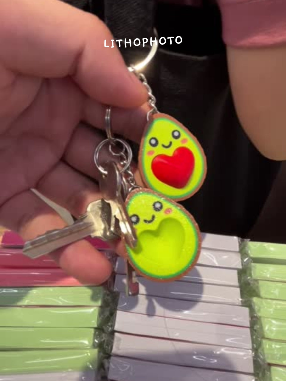 Avocado Couple Keychain Vibrant Color Strong Magnet Durable Keychain