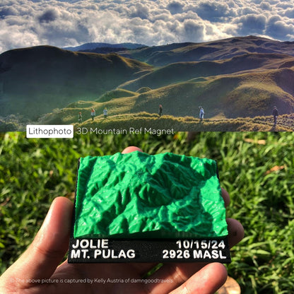 3D Mountain Ref Magnet [Polaroid Design]