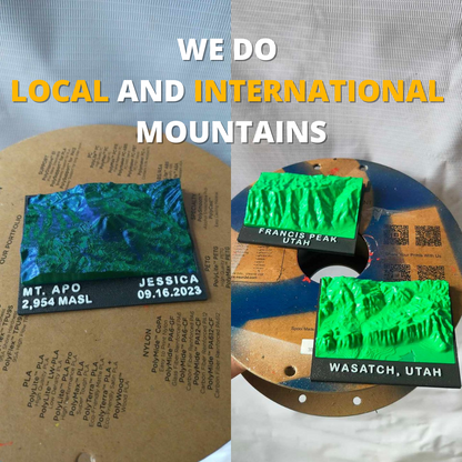 3D Mountain Ref Magnet [Polaroid Design]