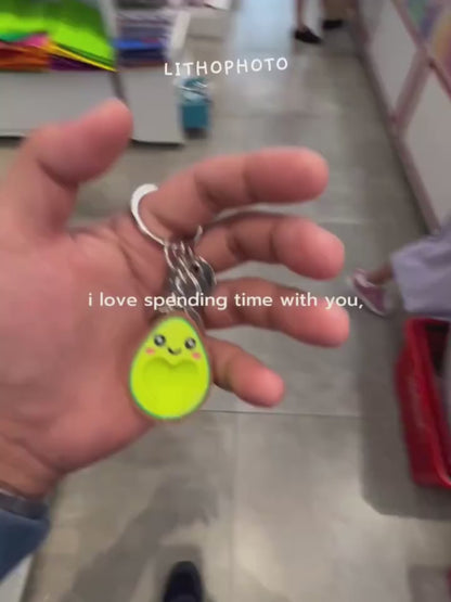 Avocado Couple Keychain Vibrant Color Strong Magnet Durable Keychain